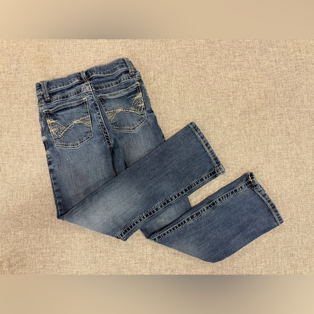 Wrangler 20X Jeans Boys Size 11 Reg Adjustable Waist Straight Leg Dk Denim 0077
